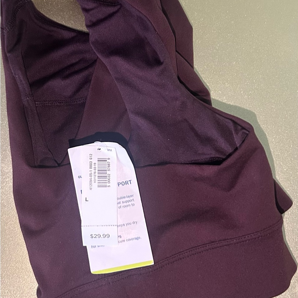 Burgundy Sleeveless Sports Bra/Top - Picture 3 of 3